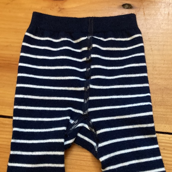 HANNA ANDERSSON 90/100 Navy Blue Stripe Tights Footed - Picture 3 of 4
